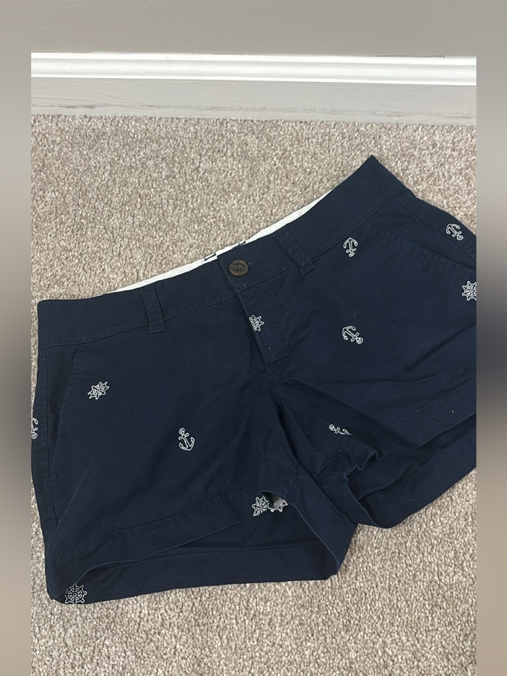 Navy Anchor Shorts